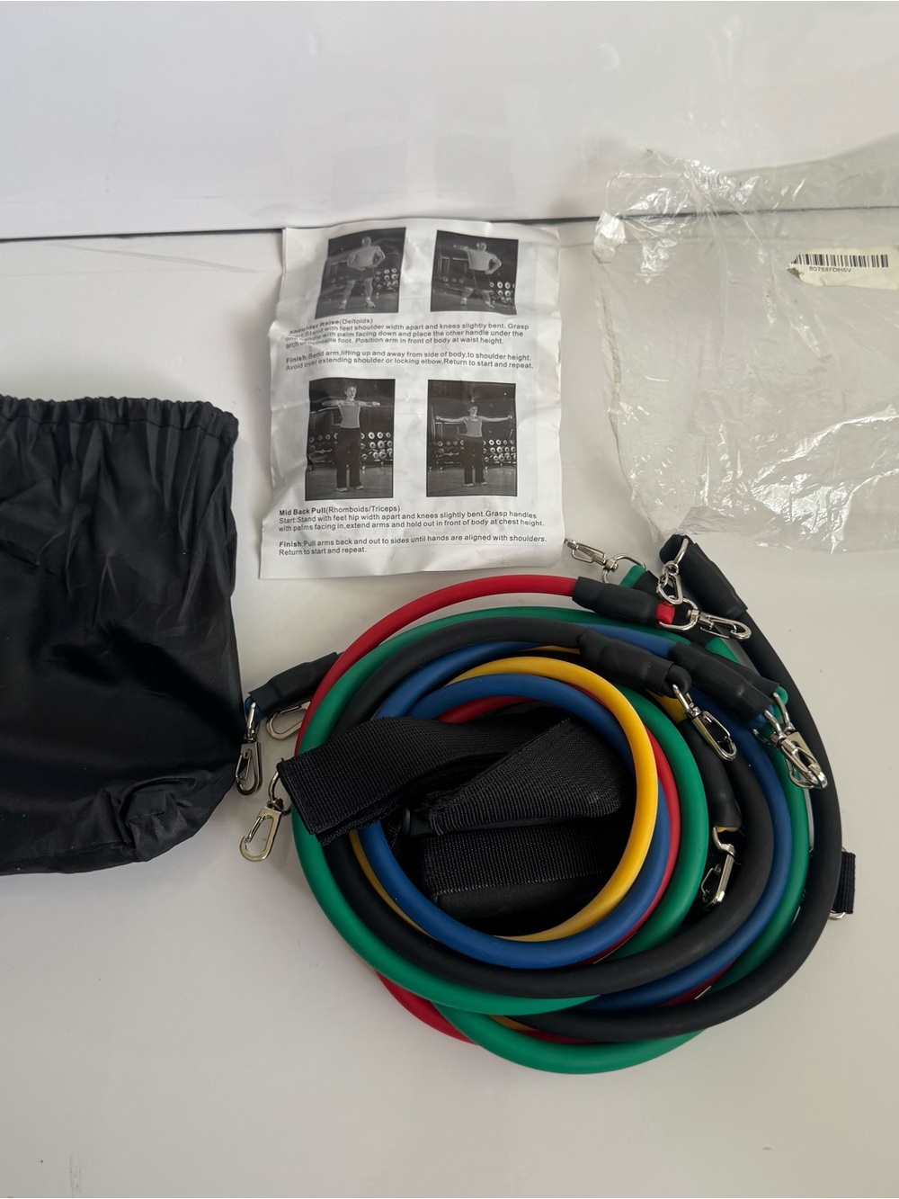 Resistance Bands Set, Exercise Bands Workout Bands with Handles, Door Anchor
